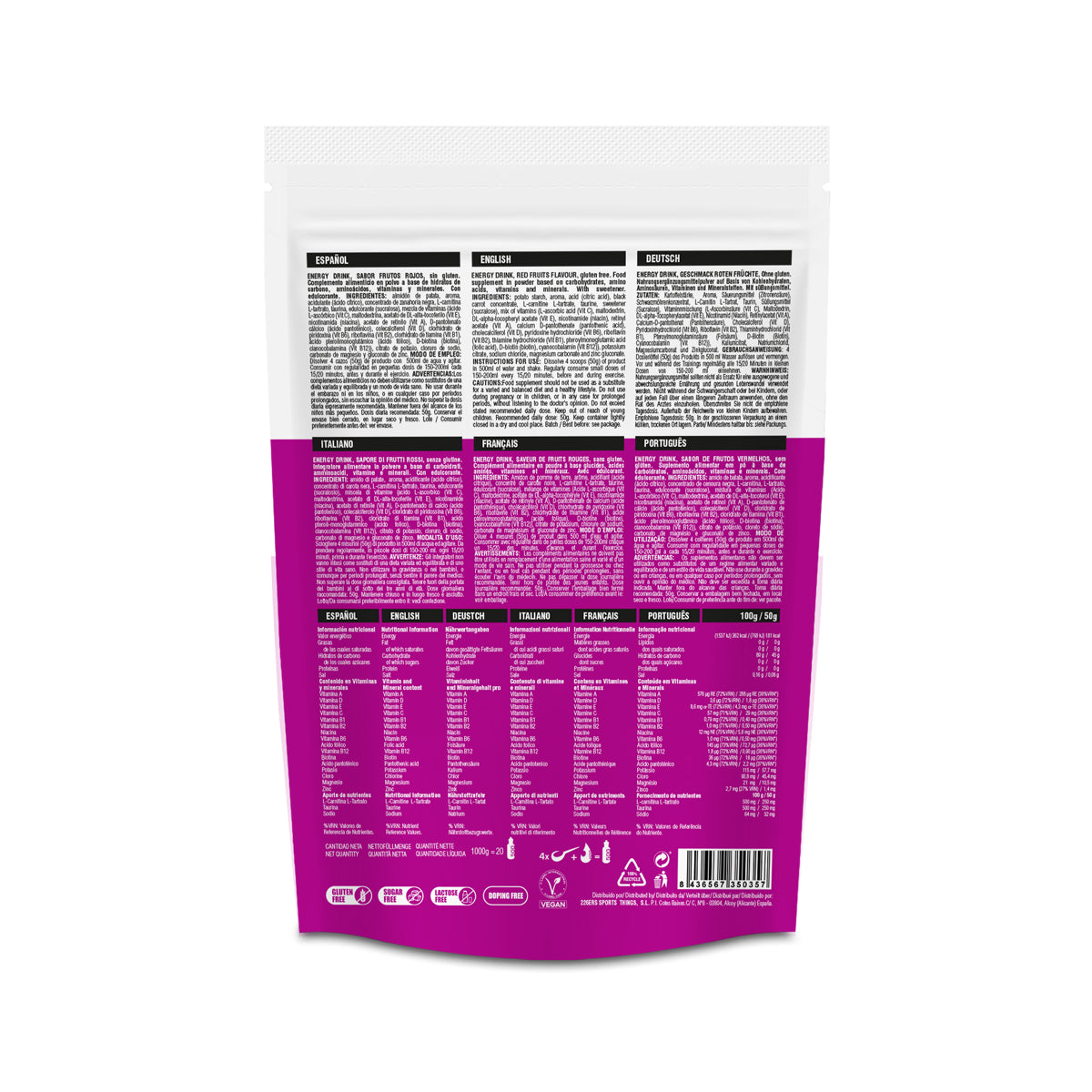 ENERGY DRINK 500G (RED FRUITS)