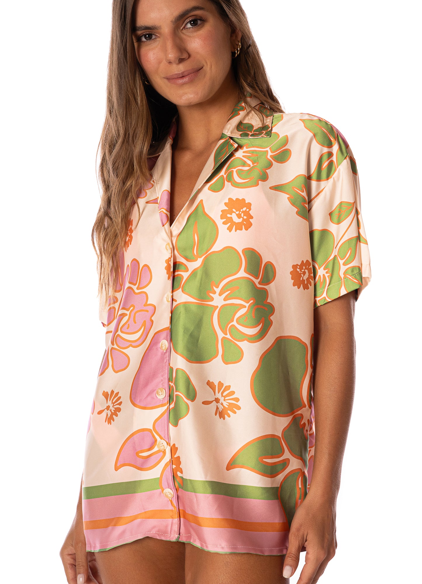 Blusa - Floating Blooms Noise