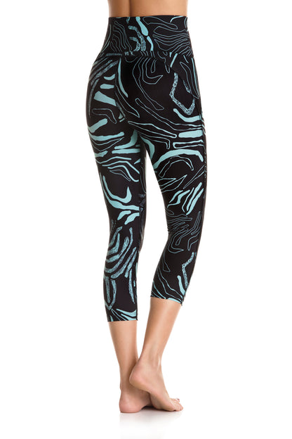 Leggins - Dazeful Capri Tigers Black