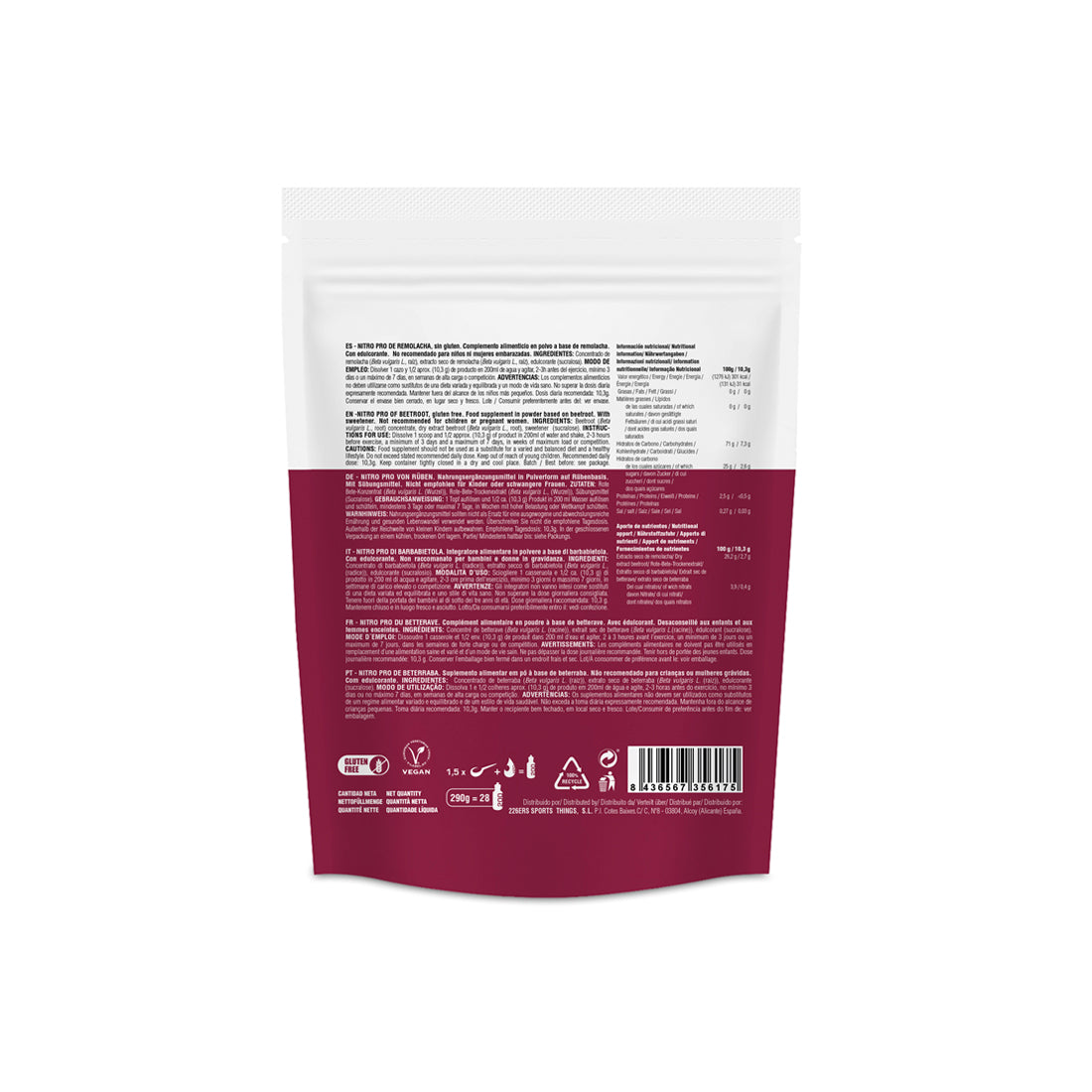 NITRO PRO - REMOLACHA - BEETROOT 290G
