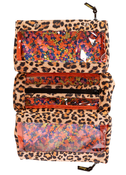 Cosmetiquera - Cheetah Coral