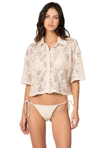 Camisa - Creamy Boho Lace Solene Shirt