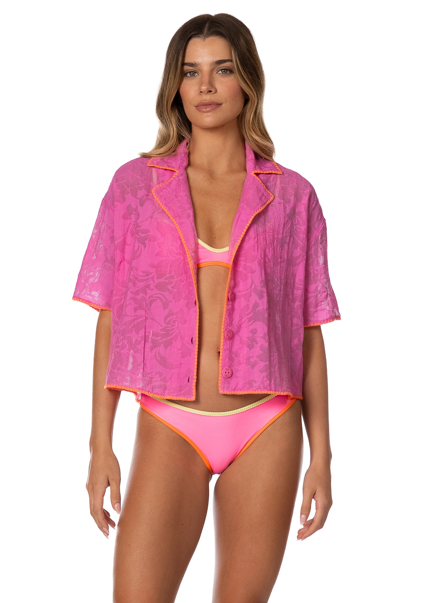 Camisa - Fucshia Flower Octavia