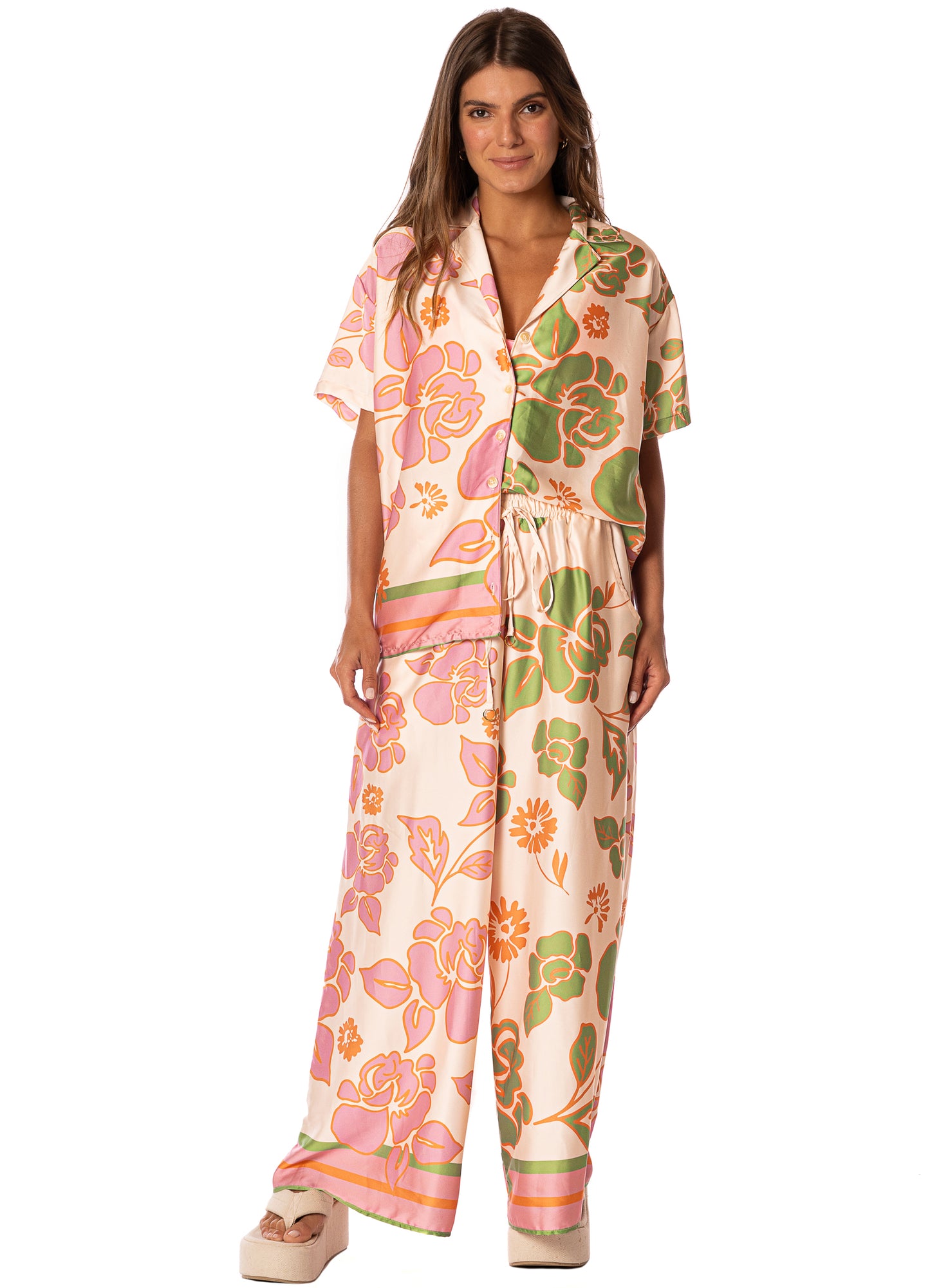 Blusa - Floating Blooms Noise