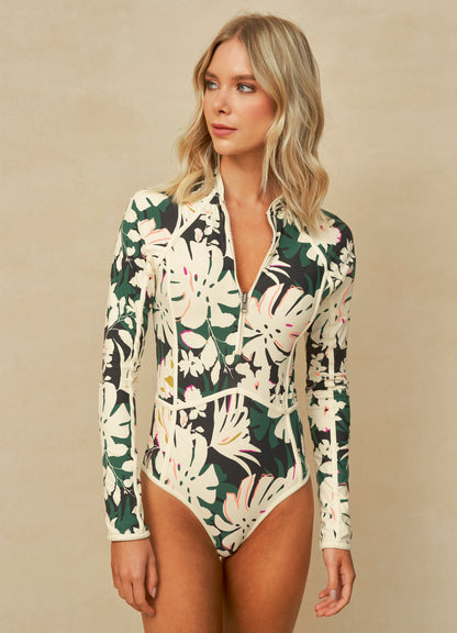 Entero - Tropical Leaves Cardi